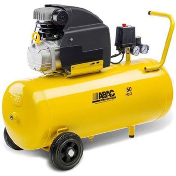 Повітряний компресор ABAC MONTECARLO B20 BASELINE, 50-літровий повітряний компресор, подвійний манометр, макс. тиск 8 бар, впорску