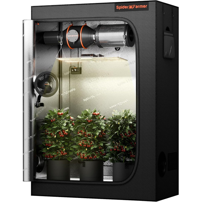 Повний набір LED Plant Lamp Full Spectrum Grow Lamp Samsung LM301H EVO LEDs Grow Tent Kit Complete 60x120x180cm Hydroponics 1680D Grow Tent Homebox Grow Tent, 2000 Grow Tent