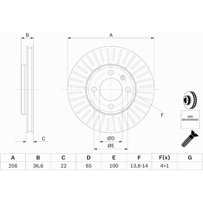 Гальмівні диски BOSCH 0 986 479 776 (комплект 2 шт.)