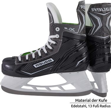 Ковзани Bauer X-LS унісекс для відпочинку на озерах та катання на ковзанах, ідеально підходять для початківців та кращі за орендовані ковзани, розмір 44,5, чорні