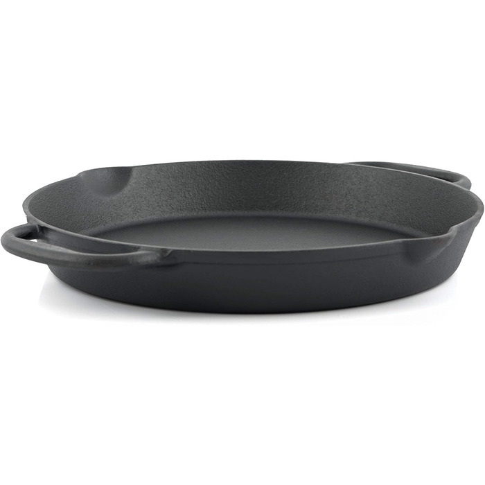 Чавунна сковорода-гриль BBQ-Toro Ø 35 см чавунна сковорода з двома ручками і двома носиками чавунна сервірувальна сковорода сковор