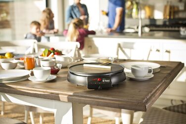 Млинар Russell Hobbs Ø30 см, тарілка з антипригарним покриттям, в т.ч. розкидач тіста та токарка Електричний гриль Fiesta (для млинців, млинців, галет і буріто, Taccos, 1000 Вт) Настільний гриль 20920-56 Млинарка одинарна