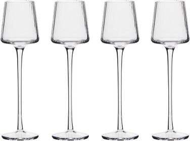 Набір з 4 ампірних келихів для лікеру - елегантний посуд для напоїв на будь-який випадок Прозорі келихи для лікеру