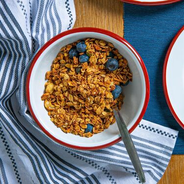 Аргонові столові прибори Білі емальовані миски - 16 см - 4 кольори