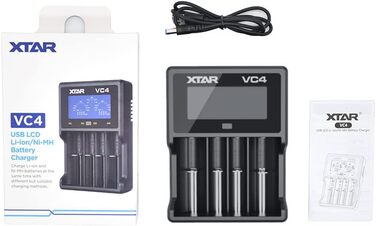 Зарядний пристрій 18650, 4 слоти. Швидкий зарядний пристрій 18650 з РК-дисплеєм, для літієвих акумуляторів-ліхтариків, що перезаряджаються, Ni-MH Ni-Cd AA AAA 10440 26650 14500 16340 18560 25500