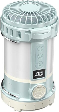 Кемпінговий вентилятор-ліхтар акумуляторний світлодіодний ліхтар цифровий дисплей 3 швидкості практичний кемпінговий ліхтар ідеально підходить для намету на відкритому повітрі, кемпінгу, вентилятор-ліхтар