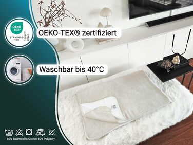 Двоколірна флісова ковдра ZOLLNER 150x200 см - Затишна ковдра для дивана бежевого кольору - Можна прати при температурі до 40C - Міцна змішана тканина - Якість готельної білизни - Сертифіковано Oeko-Tex 150 x 200 см бежевий