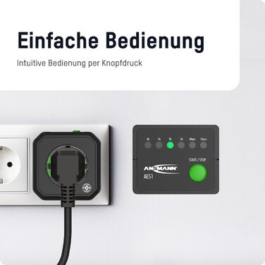 Розетка з таймером ANSMANN - перемикається, компактна енергозберігаюча розетка з таймером зворотного відліку для приміщень, новорічна прикраса, без споживання в режимі очікування, чорна, 2500 Вт