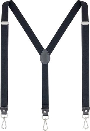 Підтяжки Ausukler Extra Strong 2,5 см з карабін-гачками чорний