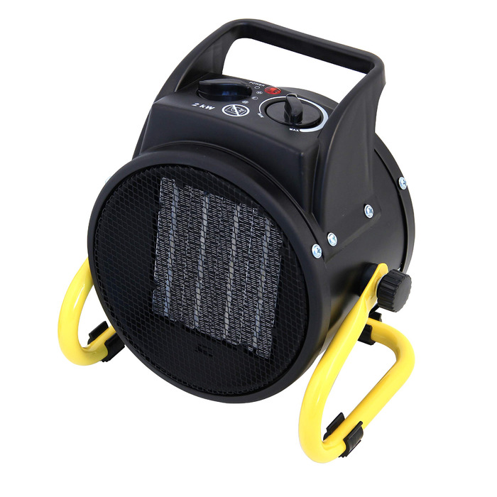 Генератор гарячого повітря Stak STH2000W потужністю 2 кВт. Керамічна технологія для швидшого нагрівання. 2 швидкості, із запобіжним термостатом та функцією вентилятора. Кабель 140 см, 2 Вт, чорний