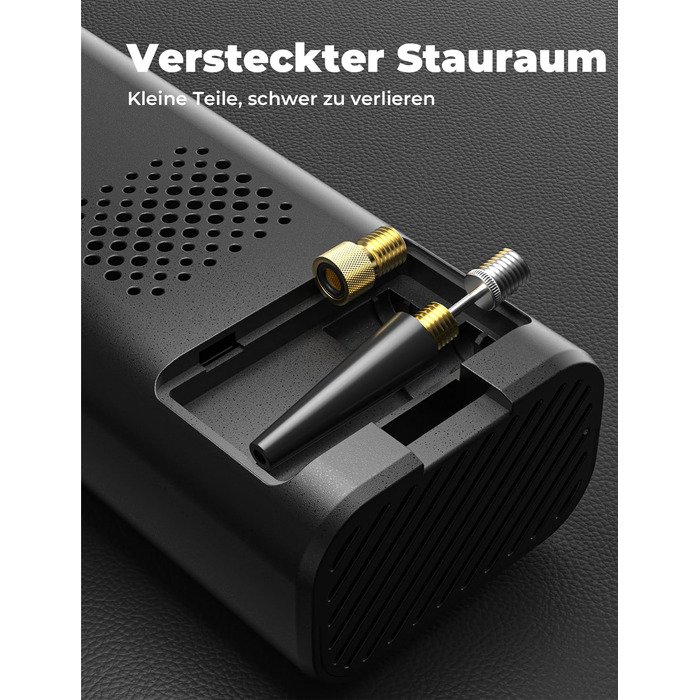 Електричний повітряний насос Oasser з подвійним дисплеєм 6000mAh 150 PSI, акумуляторний компресор з 3M 12V прикурювача для автомобіля, мотоцикла, велосипеда, м&39яча, подорожей, кемпінгу