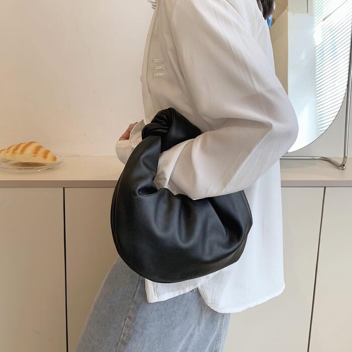 Жіночі сумки ASIEIT, маленькі, вузлуваті, однотонні, PU шкіра, плісирований клатч, проста, рвана сумка для подорожей на свіжому по