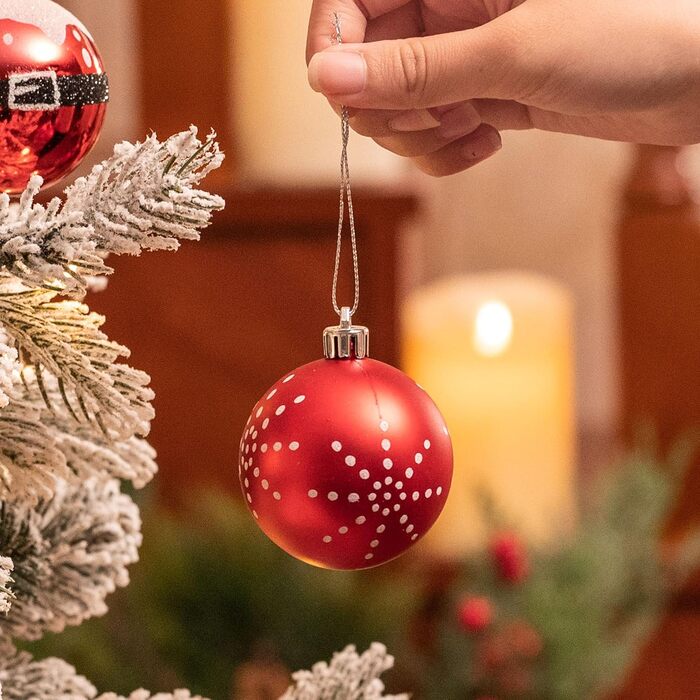 Різдвяні кульки 70 шт червоні Valery Madelyn