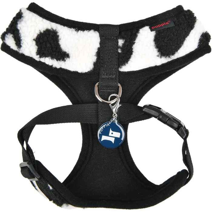 Шлейка Puppia Serval A для собак малих та середніх порід - регульована та зручна, чорна, розмір S