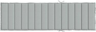 Подушка для шезлонгу CIADAZ Melange Light Grey 200x60x4 см Тканина, Подушка для шезлонга, Подушка для шезлонга, Подушка для шезлонга, Подушка для лавки, Подушка для стільця для високих стільців, Подушки для шезлонгів - 4002509