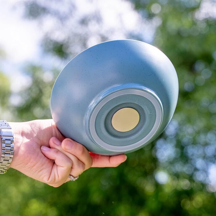 Магнітні миски silwy DOLOMIT Набір з 2 шт. Ø 16 см Магнітні пластикові миски з протиковзким кільцем Для автофургонів, кемпінгу та човнів Небиткі, легкі та нековзні Зроблено в Німеччині, синього кольору