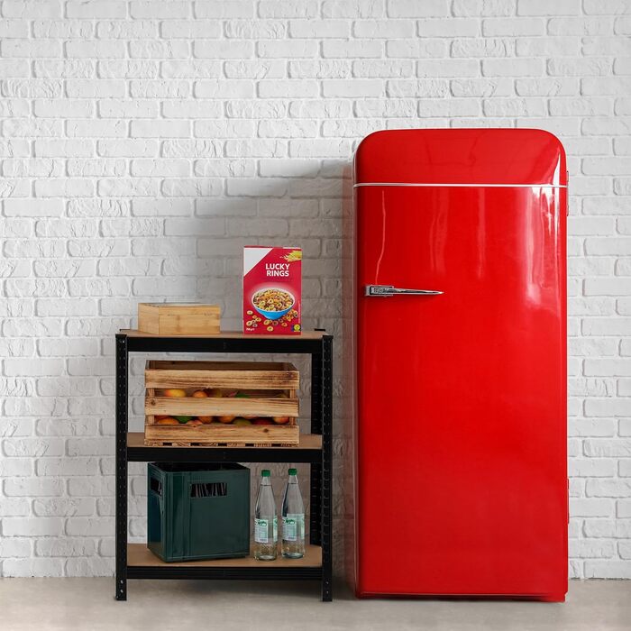 Полиця для зберігання Relaxdays для важких умов експлуатації, 5 ярусів, ВШХ 180x70x30 см, вантажопідйомність 500 кг, сталь, чорна