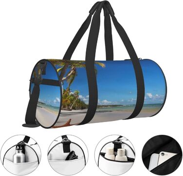 Дорожня сумка-мішок з кокосовою пальмою та пляжним мотивом, унісекс, спортивна сумка