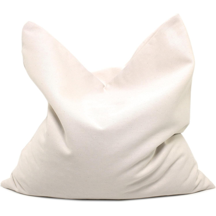 Подушка GIRAFFENLAND з органічного лушпиння спельти 40x40 см, саржева бавовна кремово-білого кольору, з органічним лушпинням спельти, прямий наповнювач