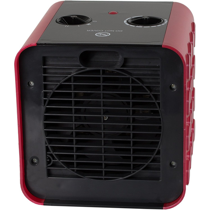 Керамічний обігрівач SUNTEC PTC Heat Block Безшумний електрообігрівач 1500 Вт, 3 режими нагріву, червоно-чорний, для спальні та вітальні