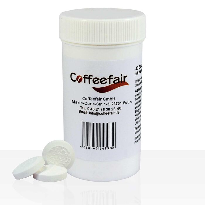 Таблетки для чищення кавомашин Coffeefair, 40 шт. по 1,2 г