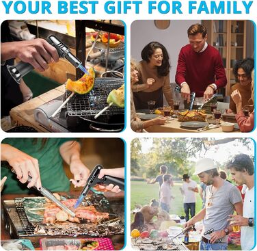 Пальник Sondiko Flambier з покажчиком рівня палива S907, пальник Бунзена Багаторазовий пальник крем-брюле із захисним замком для к