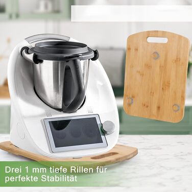 Розсувна дошка для Thermomix TM6 TM5, бамбукова ковзна дошка Дерев'яна швидкорухома дошка Slider Pad для кухонного комбайна Thermomix Vorwerk TM5 TM6 Аксесуари