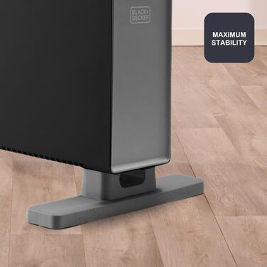 Конвекторний обігрівач, обігрівач, вентилятор, 2000 Вт, світлодіодний дисплей, 2 рівні потужності, таймер, захист від перегріву, ручка для перенесення, чорний 2000 Вт Цифровий, 2001E -