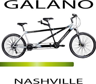 Гірський велосипед Galano Tandem 26 дюймів Nashville 24 швидкості MTB Hardtail чорний/сірий 53/46 см