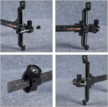 Приціл для рекурсивного лука SURWOLF 9 дюймів – карбонове кріплення, для правшів, червоний