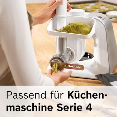 Набір аксесуарів Bosch BakingSensation MUZ5BS1 для кухонних машин серії 4 м'ясорубка, пластикова чаша, насадка для печива, перфорована решітка, 4 форми для печива, нержавіюча сталь, можна мити в посудомийній машині