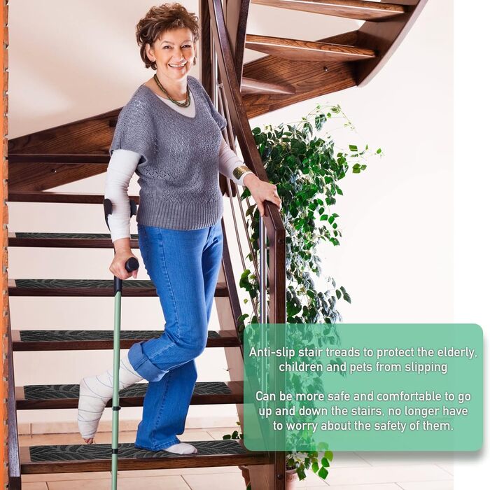 Сходинки для дерев&39яних сходинок нековзка клейка стрічка для килимового покриття сходів, знімається та приклеюється подвійною клейкою стрічкою, комплект з 15 аркушів, чорний, 15 шт. аркуші 8&39 x 30&39 дюймів чорний