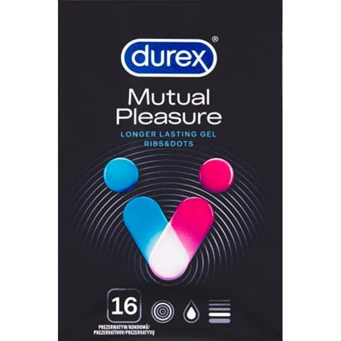 Презервативи Durex Mutual Pleasure - для клімаксу суглобів, 1 упаковка (1 х 16 шт. )