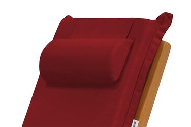 Червона подушка для шиї Kai Wiechmann для шезлонга, яку можна прати, зроблено в Німеччині, Бордо