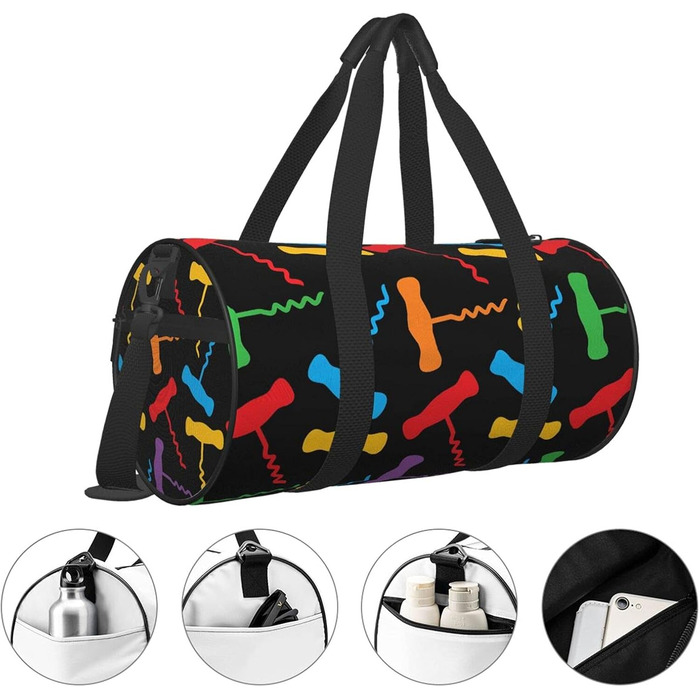 Яскраві сумки-мішки для подорожей, спорту та фітнесу з безшовним малюнком, велика сумка для покупок, дорожні та вихідного дня для чоловіків та жінок