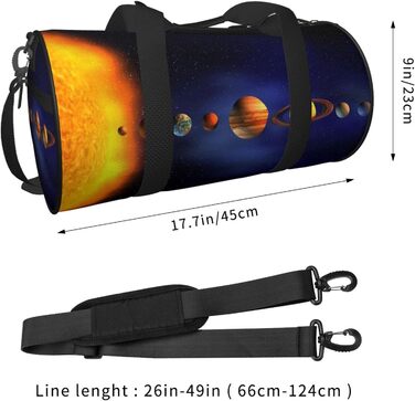 Сумка-мішок для подорожей та спорту Сонячна система велика дорожня сумка для чоловіків та жінок, ідеальна для тренувань, вихідних та коротких поїздок.