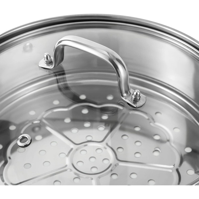 Шарова каструля під тиском, каструля під тиском з нержавіючої сталі зі скляною кришкою для газових індукційних електрокерамічних п