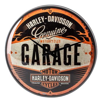 Ретро-настінний годинник Nostalgic-Art, Ø 31 см, Harley-Davidson вінтажний дизайн Garage
