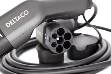 Зарядний кабель DELTACO Type 2 EV для електромобілів та гібридних транспортних засобів, кабель зарядного пристрою Mennekes, сумісн