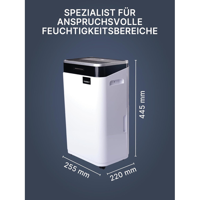 Будівельний осушувач повітря (макс. 25 л / 24 год) Підходить для всіх приміщень і підвалів площею до 100 м / 230 м 25 л / 24 год,