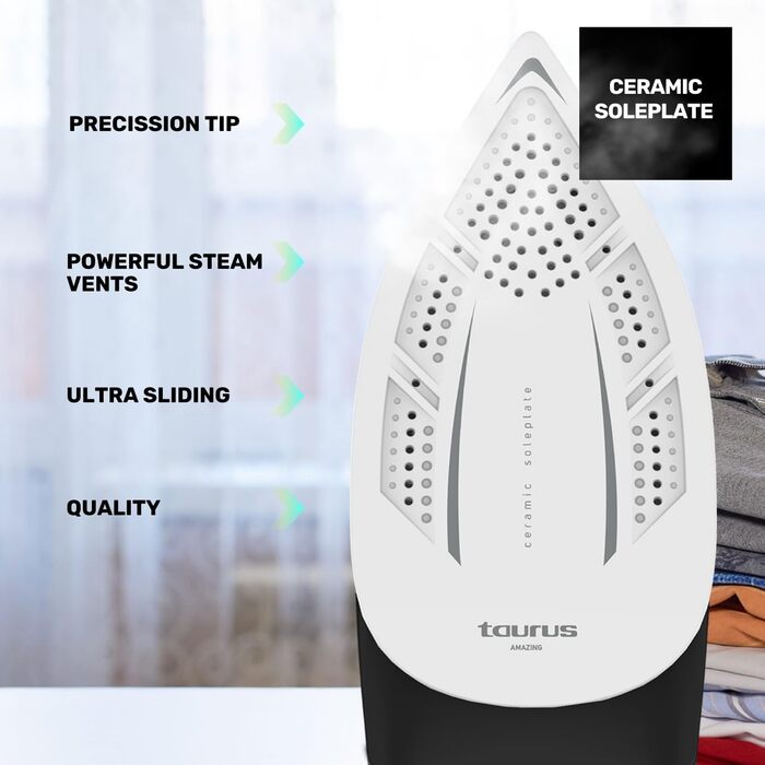 Прасувальна станція Taurus Дивовижний SSD3000 Тиск 7 бар Потужність 3000 Вт тихий Готовність до використання за 30 секунд Електронний паровий удар 400 г/хв Бак 1,5 л Керамічна підошва