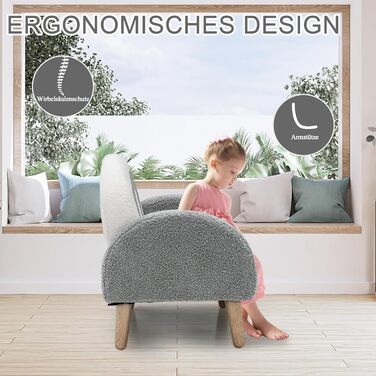 Дитяче крісло COSTWAY для малюків, дитячий диван з м'якою спинкою, дитяча кушетка дитяче крісло для дитячої кімнати, ігрової кімна