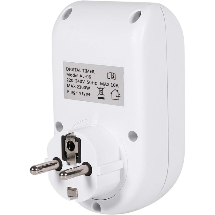 Енергозберігаюча розетка, великий РК-дисплей, таймер розетки з прихованими кнопками для водонагрівачів, кондиціонерів