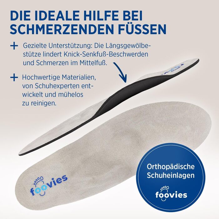 Ортопедичні устілки для чоловіків та жінок Ідеально підходять як устілки для лікування плантарного фасціїту та плоскостопості Ортопедичні устілки для взуття, підходять для артриту Устілки-підкладки розміру 39