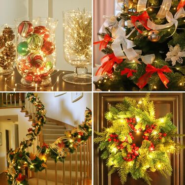 Акумуляторна батарея Kolpop 2 шт. и гірлянд, 12M 120 LED 8 режимів, провід з пультом дистанційного керування та таймером, водонепр