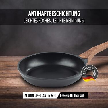 Професійна сковорода ROSMARINO 24 см - Сковорода з відмінним розподілом тепла та теплопродуктивністю, підходить для індукції, вишу