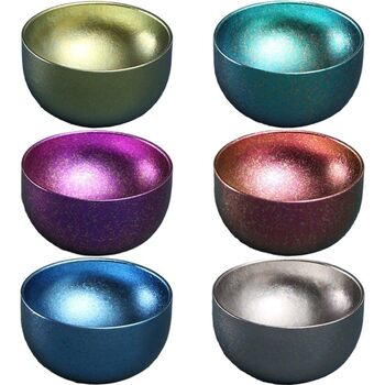 Маленька титанова чайна чашка для кемпінгу на свіжому повітрі, чашка для заварювання чаю, чайник, чашки з подвійними стінками, кавова чашка, яку можна мити в посудомийній машині, для кемпінгу, барвиста