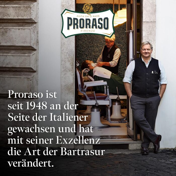 Професійна кружка для гоління Proraso, чаша для гоління з ручкою, об&39ємом 300 мл, традиційна мильниця для крему для гоління, класично-зелений колір, зроблено в Італії