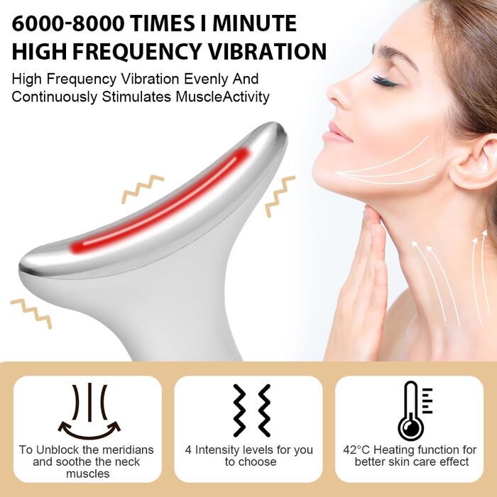 Масажер для обличчя AOGOE проти зморшок, пристрій для обличчя 45 V Face Beauty Meter, пристрій для краси обличчя 3-в-1 для підтяжки та підтяжки шкіри, EMS масаж обличчя для жінок чоловіків V Shape Face пристрій