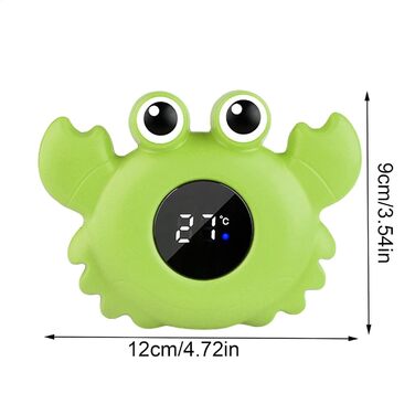 Датчик температури для дитячої ванни, термометр для ванної кімнати у формі краба, водонепроникний портативний компактний водонепро